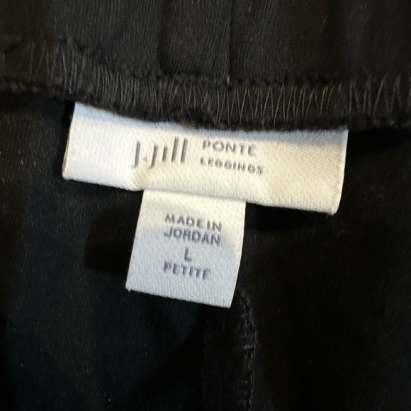 J Jill Black Ponte Leggings Size Large Petite - Picture 3 of 5